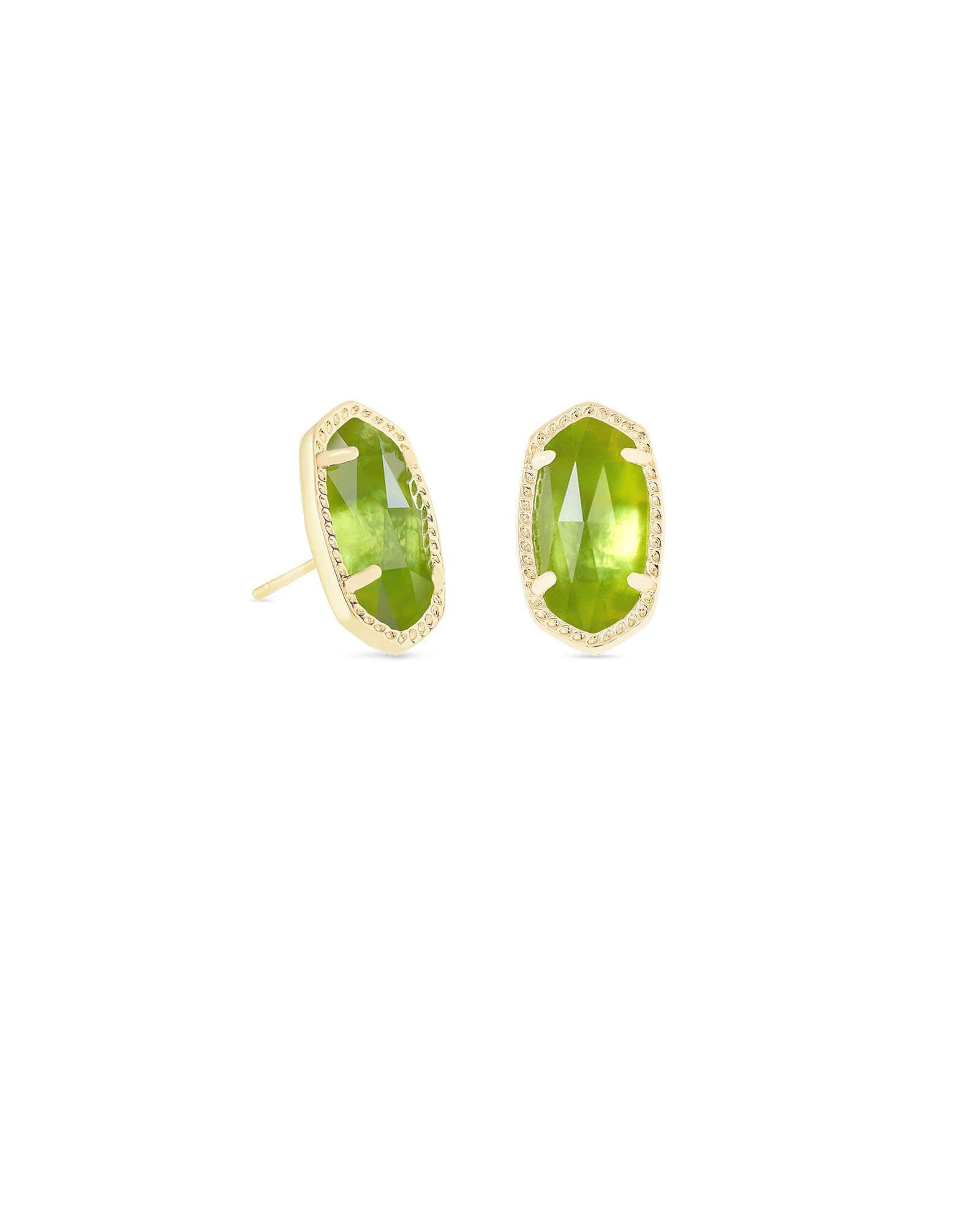 Ellie Stud Earrings Peridot Silver or Gold