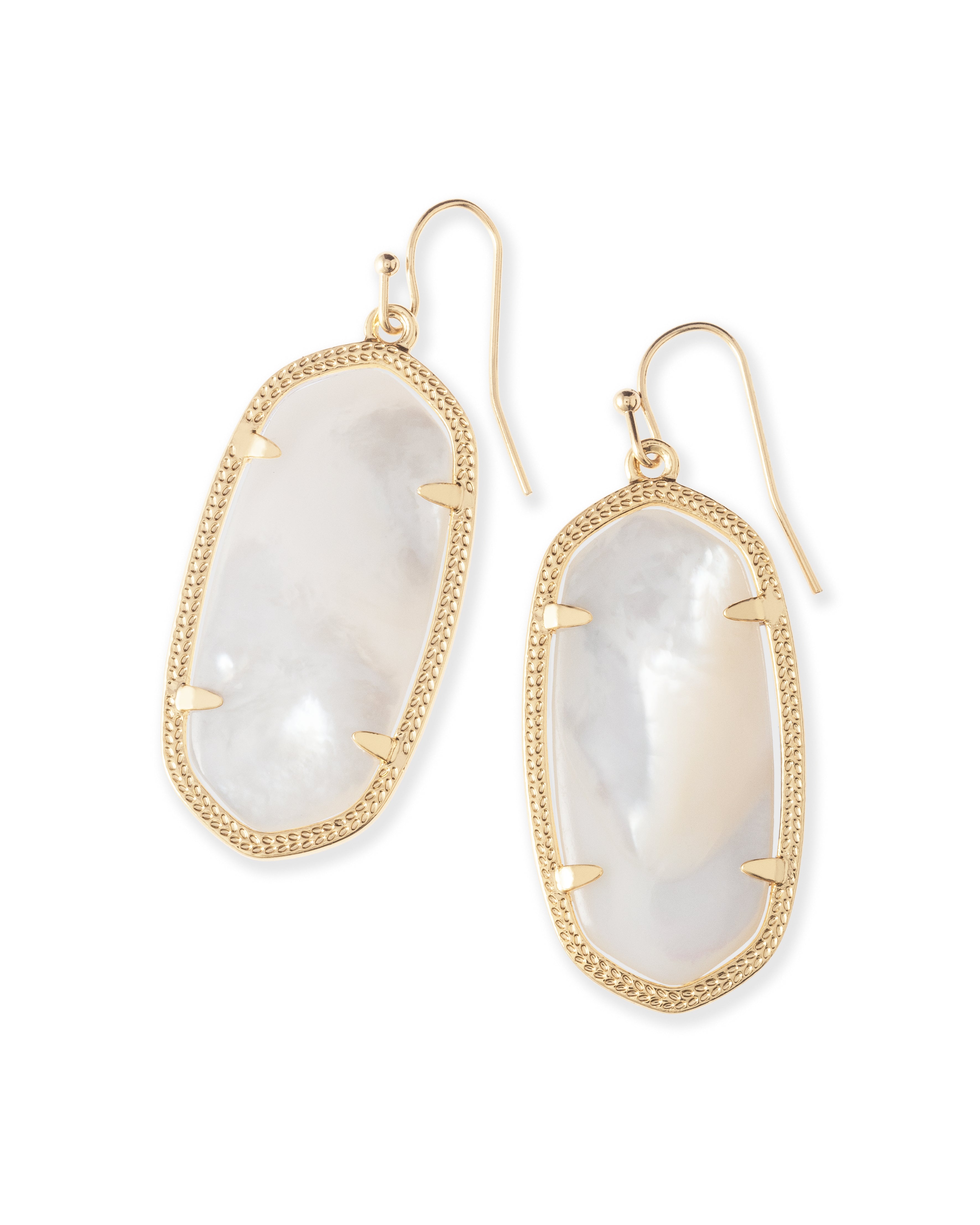 Elle Ivory MOP Earring in Gold or Silver