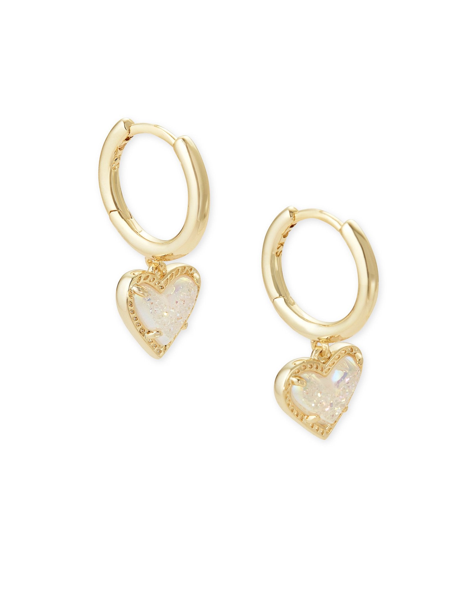 Ari Heart Drusy Huggie Earring More Colors