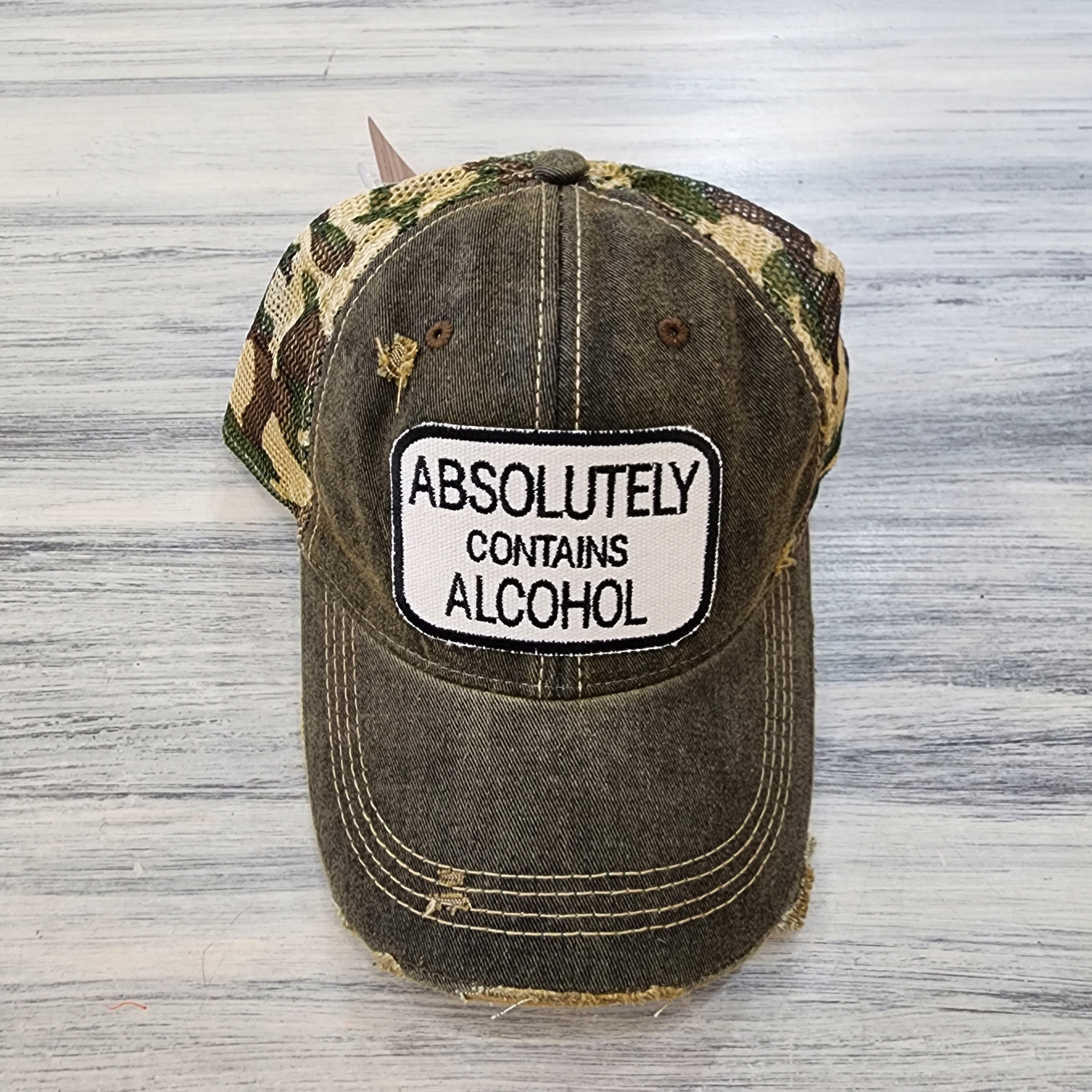 Absolutely Contains Alcohol Baseball Hat