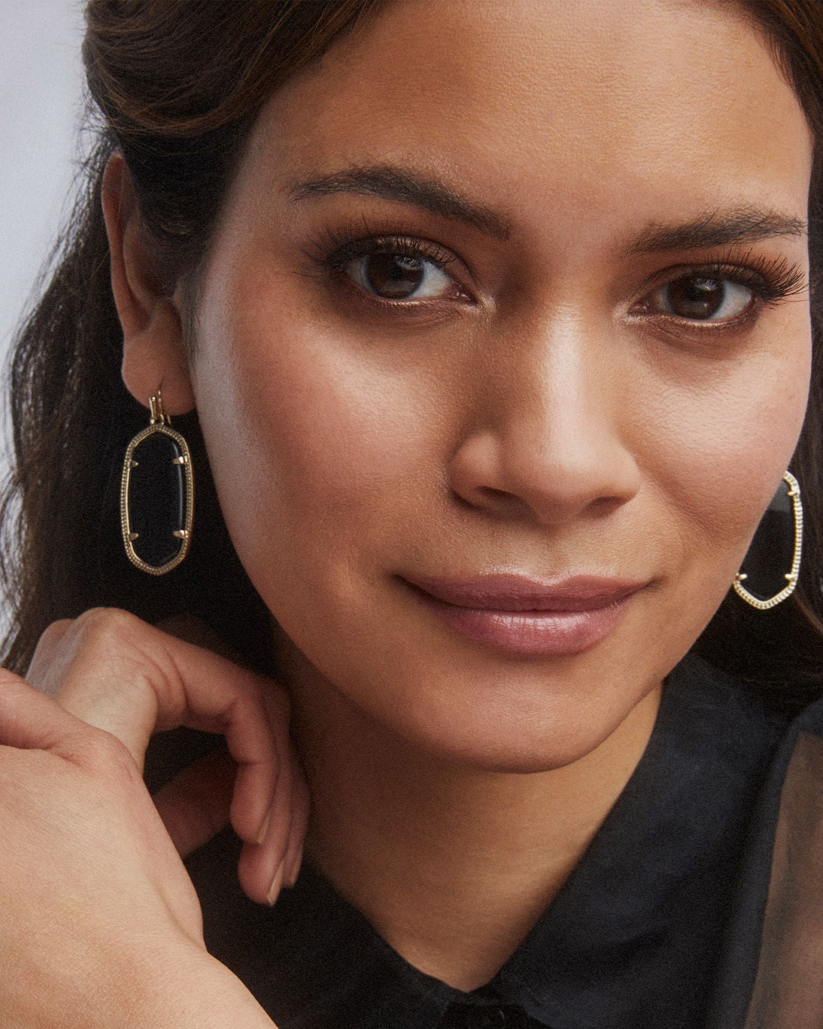 Elle Black Earring Silver or Gold