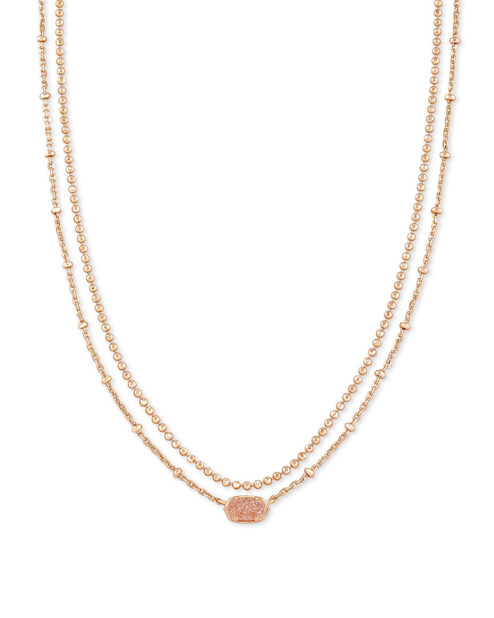 Emilie Multi Strand Drusy Necklace - More Colors