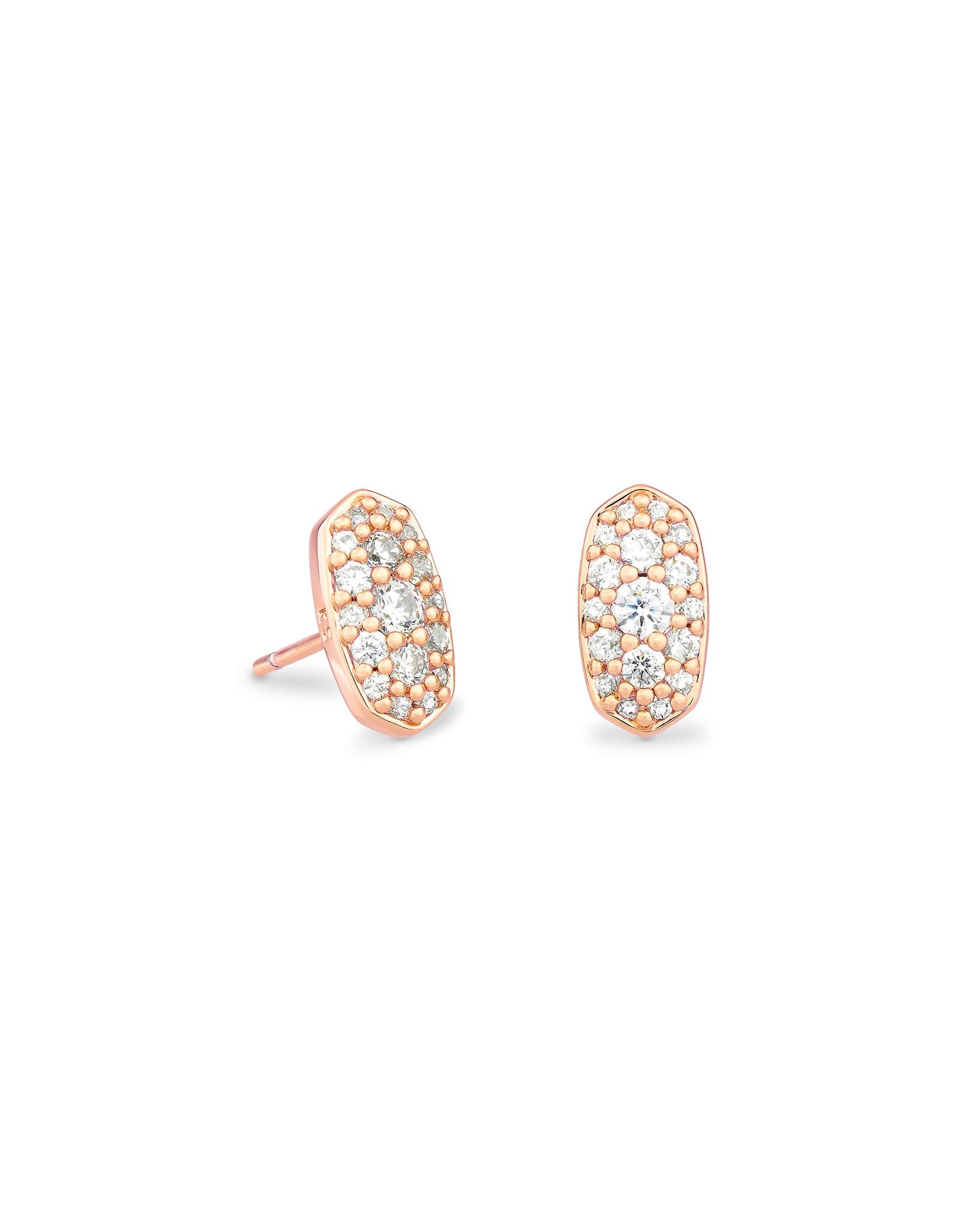 Grayson Crystal Stud Earrings Silver, Gold or Rose Gold