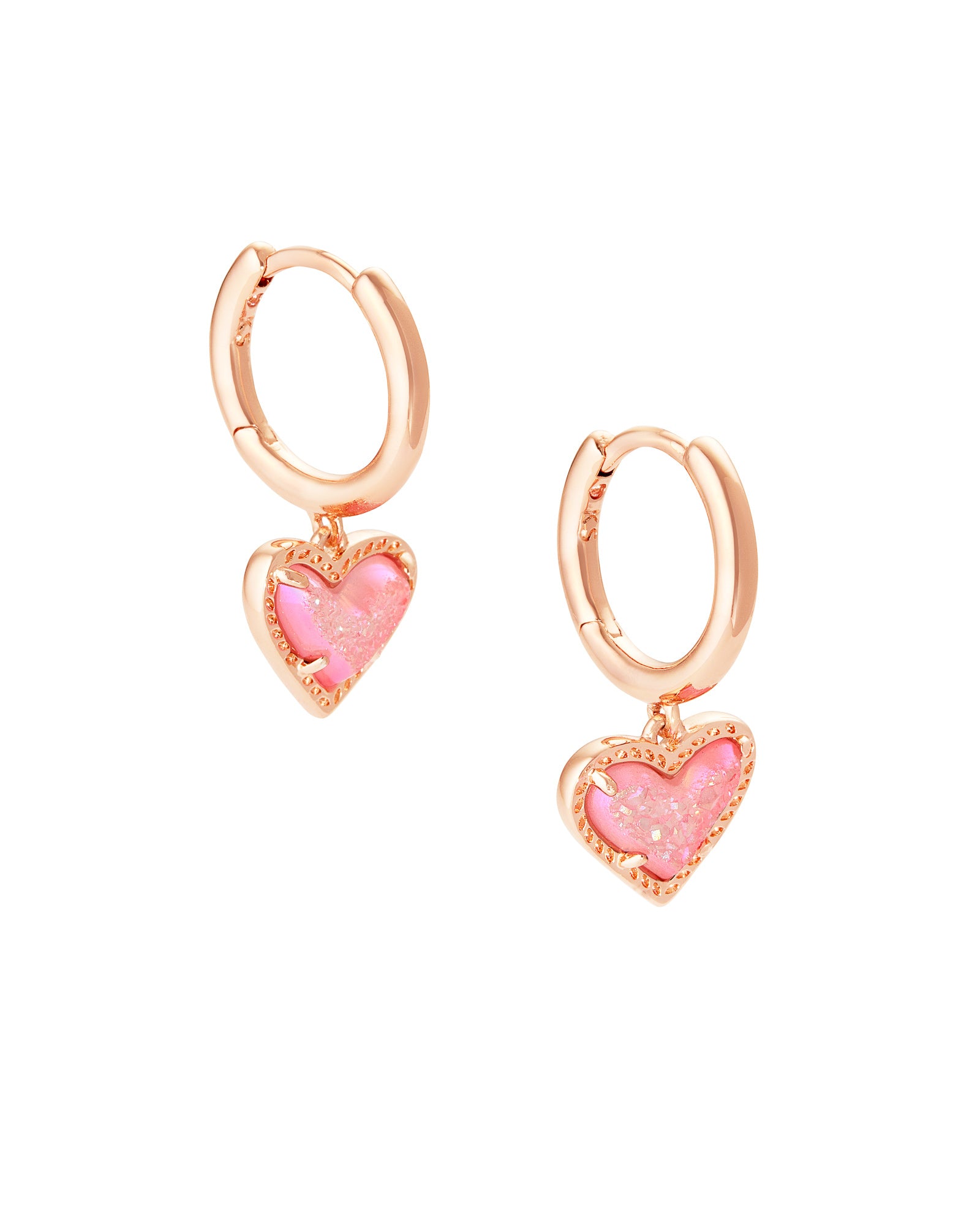 Ari Heart Drusy Huggie Earring More Colors