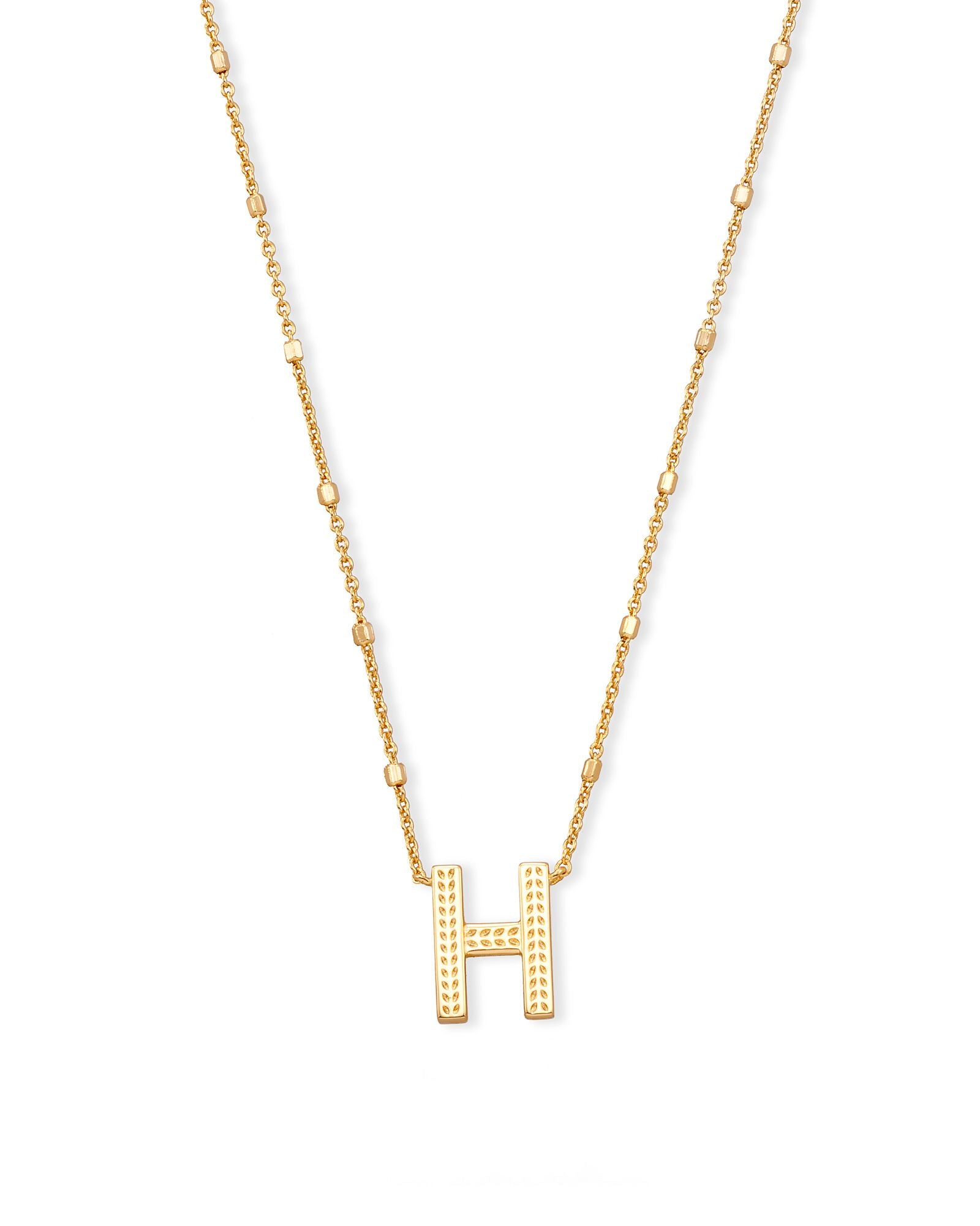 Letter Pendant Necklace in Gold