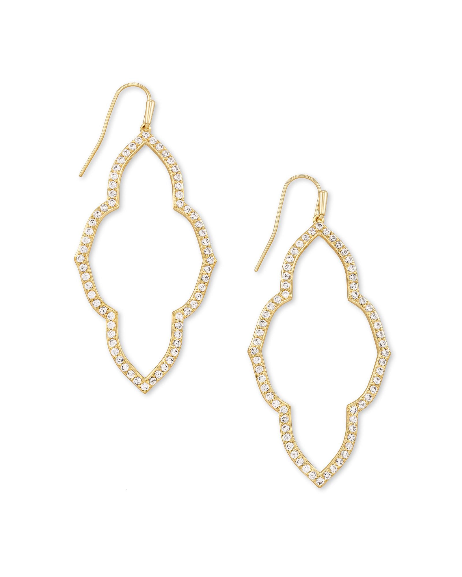 Abbie Open Frame Earring - Gold