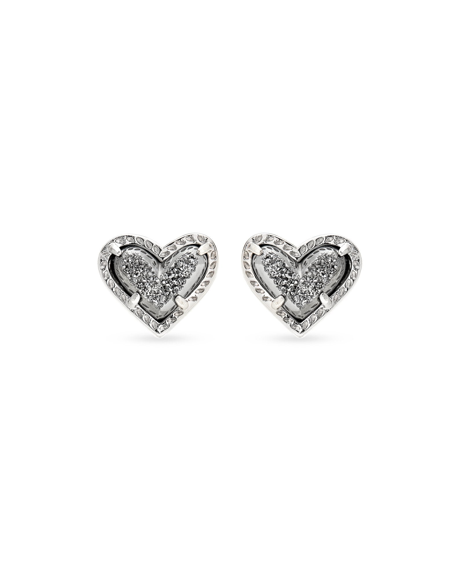 Ari Heart Drusy Stud Earrings - More Colors