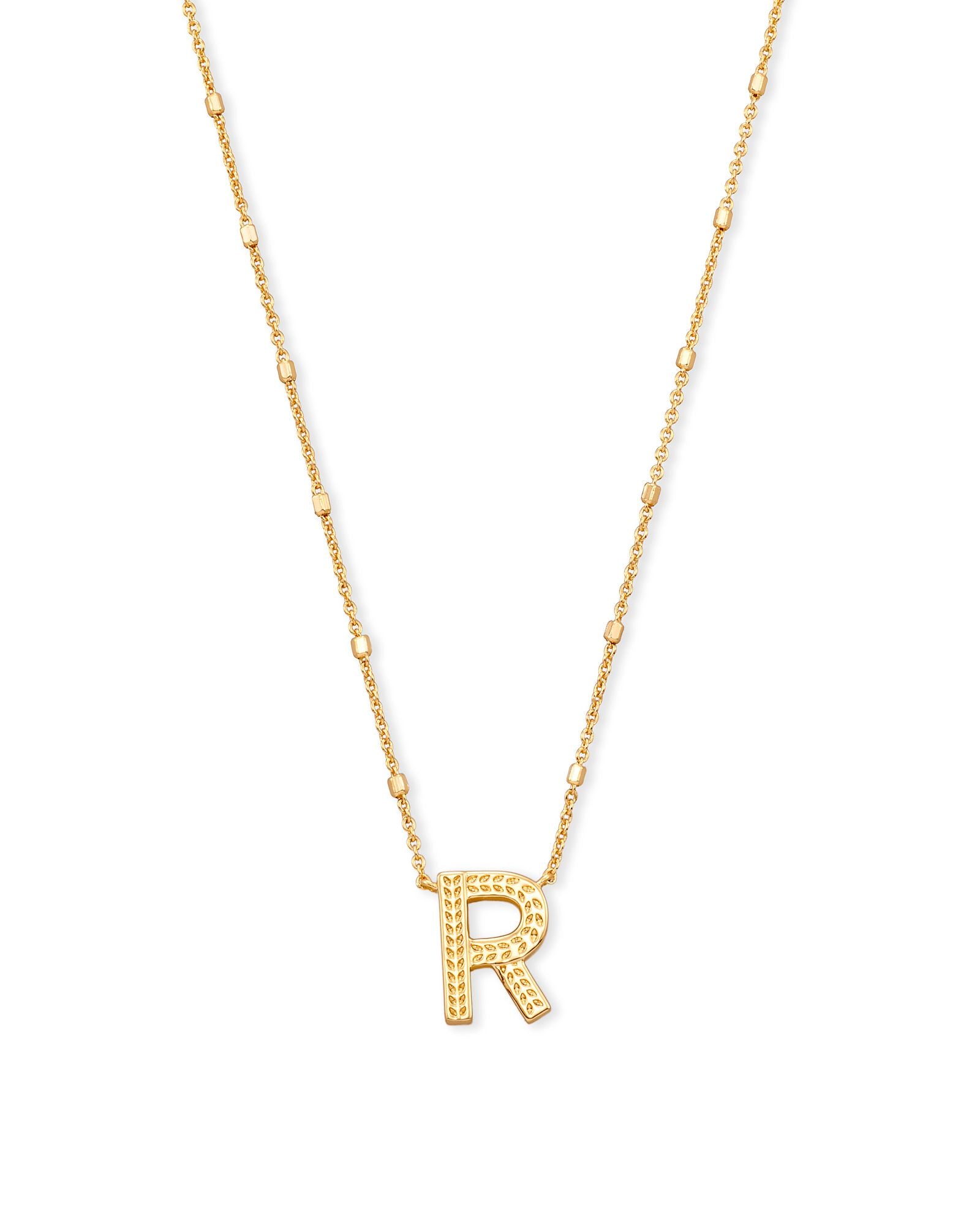 Letter Pendant Necklace in Gold