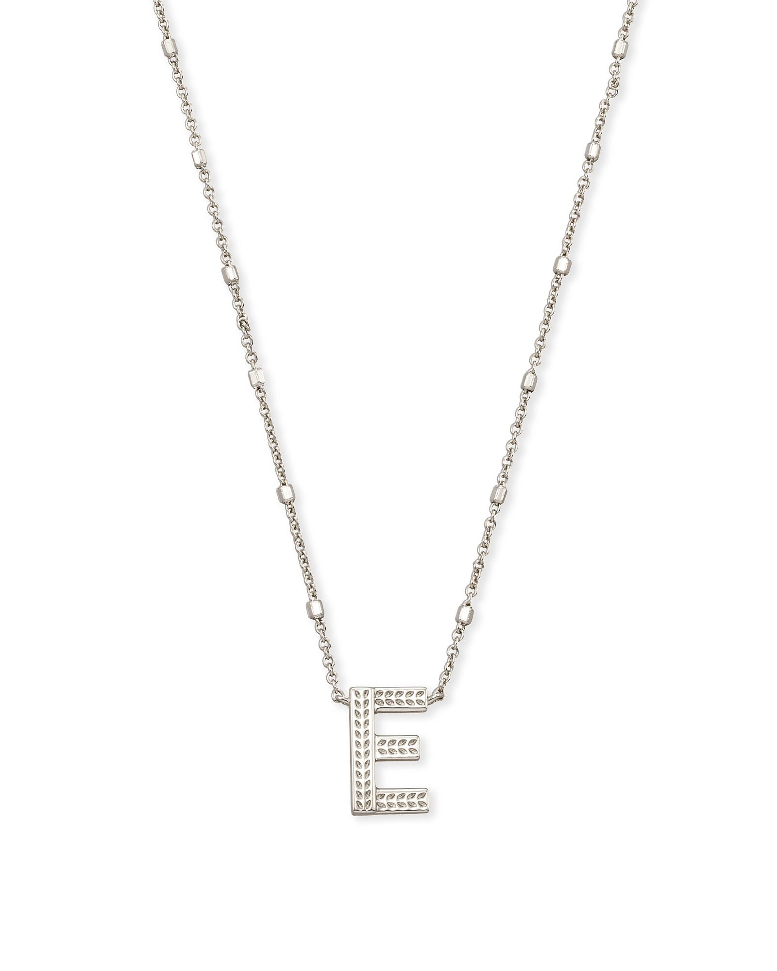 Letter Pendant Necklace in Silver