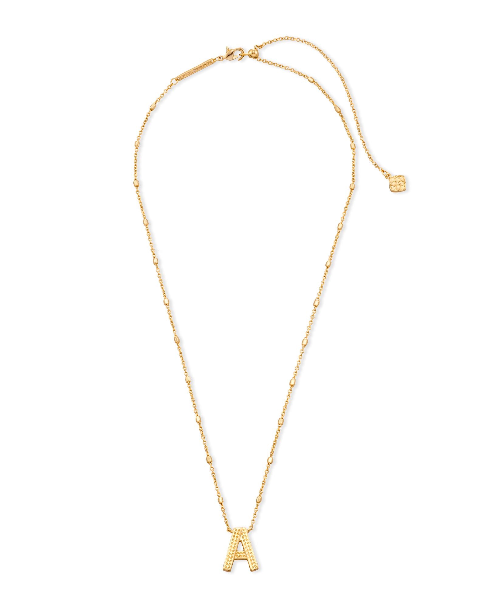 Letter Pendant Necklace in Gold