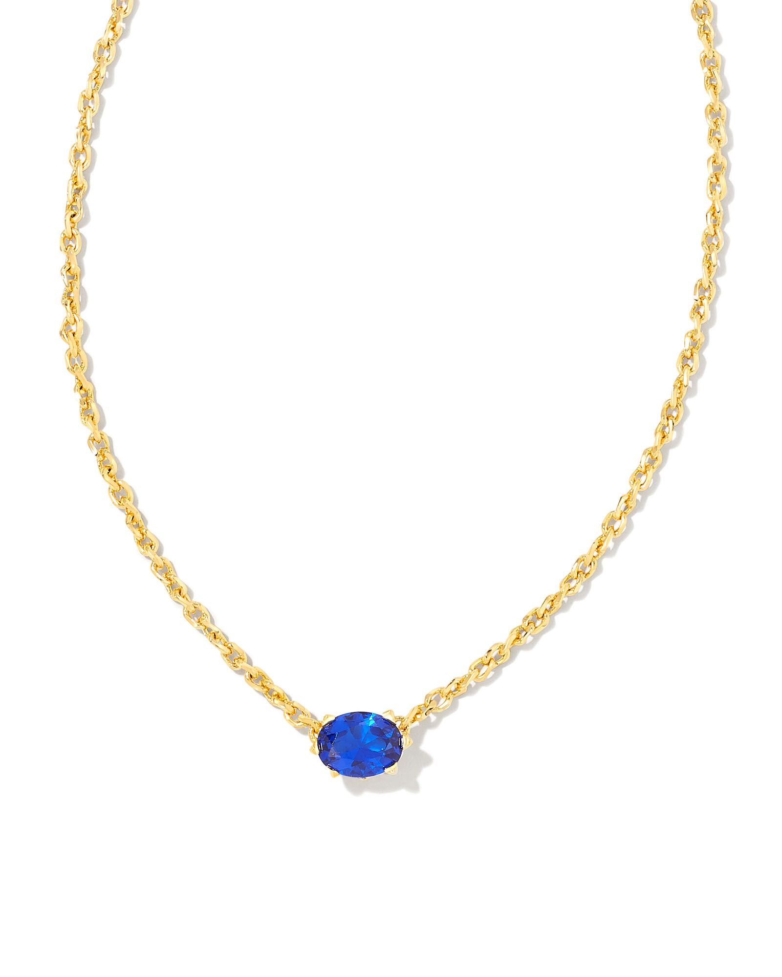 Cailin Blue Crystal Pendant Necklace