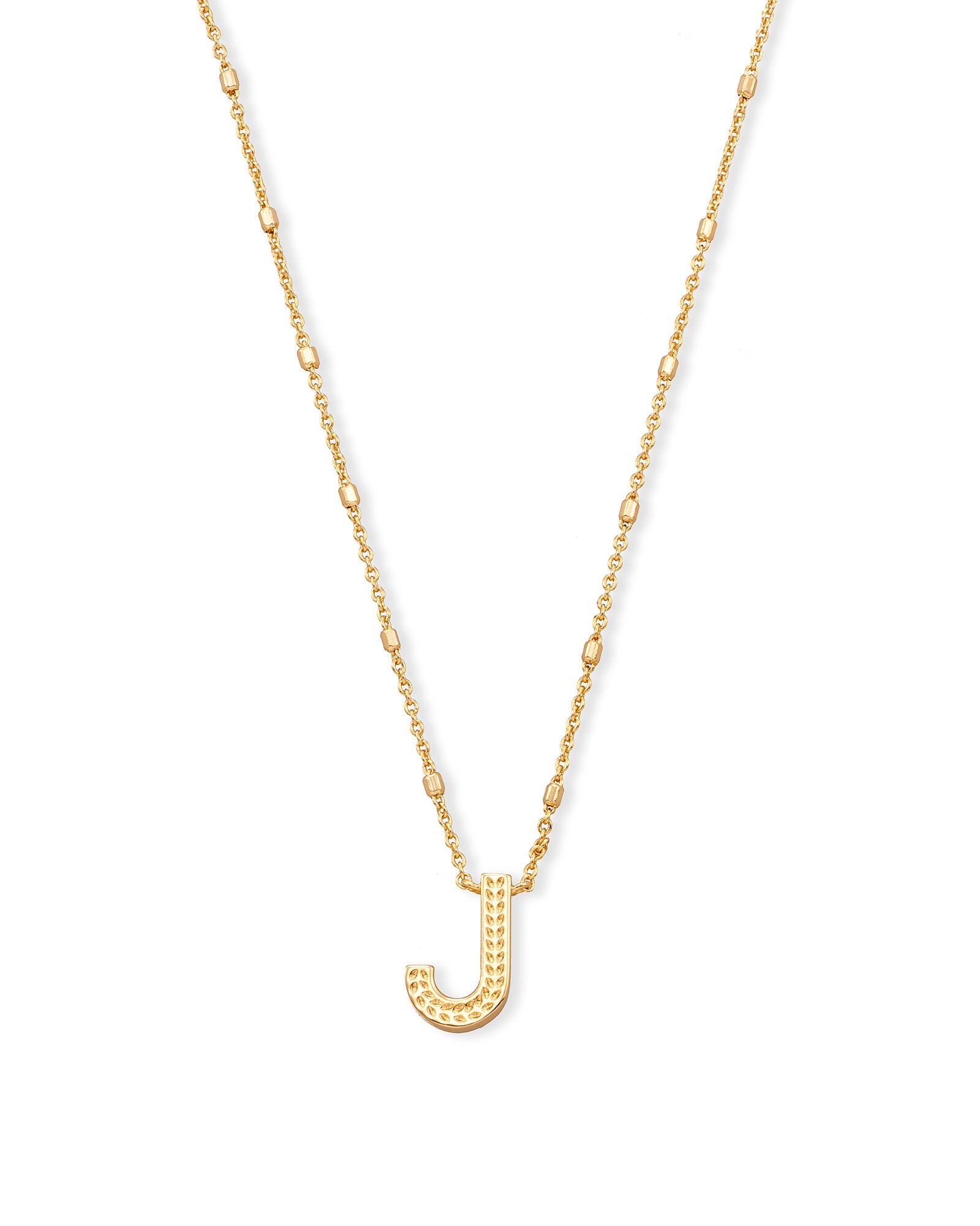 Letter Pendant Necklace in Gold