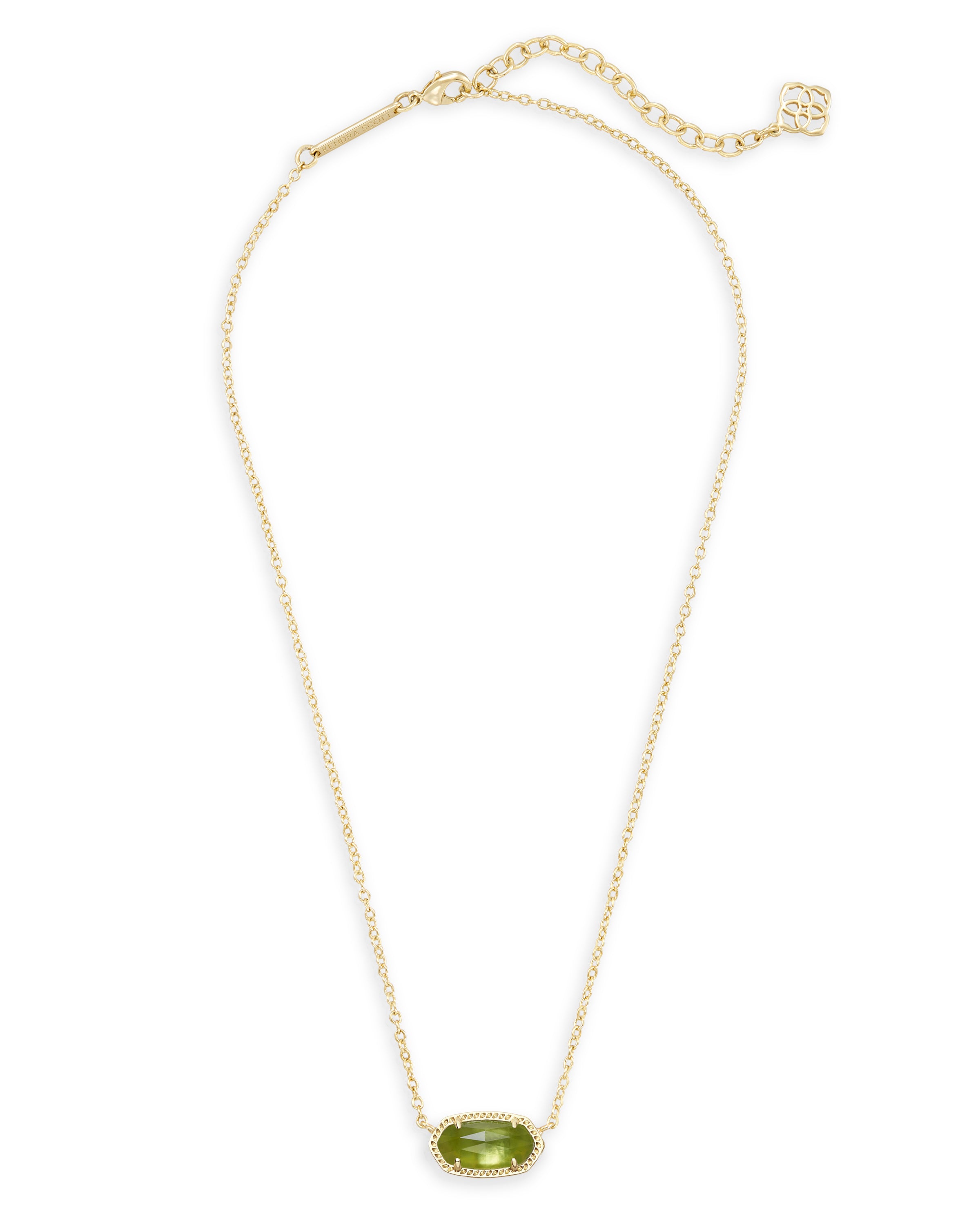 Elisa Necklace Peridot Illusion Gold or Silver