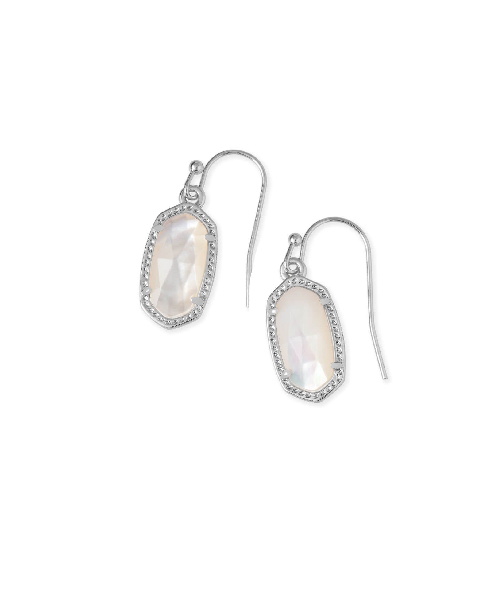 Lee Drop Earrings Ivory MOP Gold or Silver