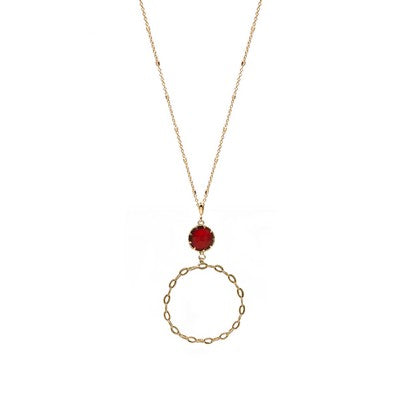 Fan Ruby Necklace