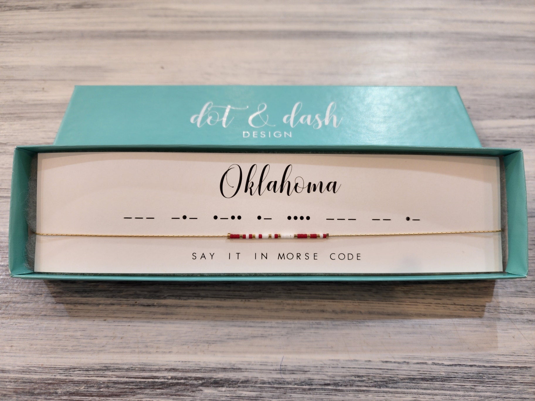 Oklahoma Dot & Dash Necklace