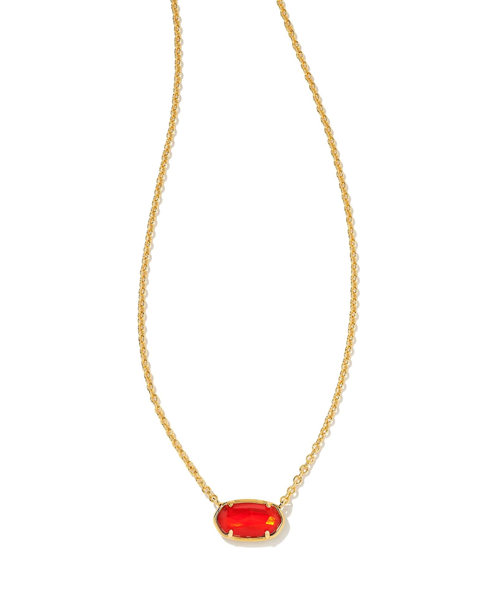 Grayson Short Pendant Necklace Red Illusion