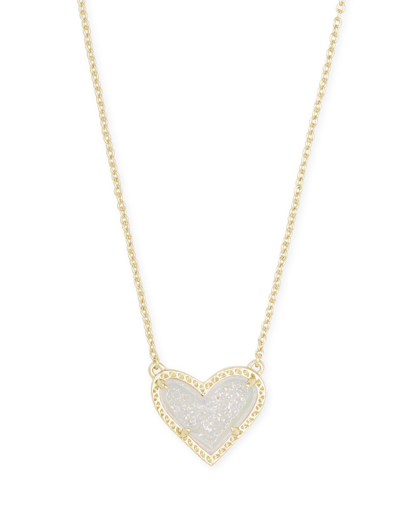 Ari Heart Drusy Necklace - More Colors