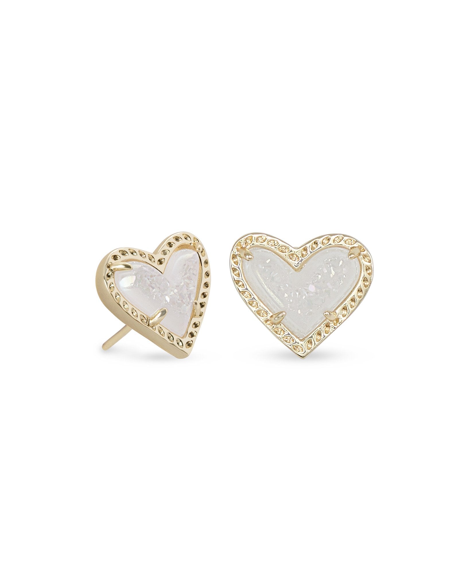 Ari Heart Drusy Stud Earrings - More Colors