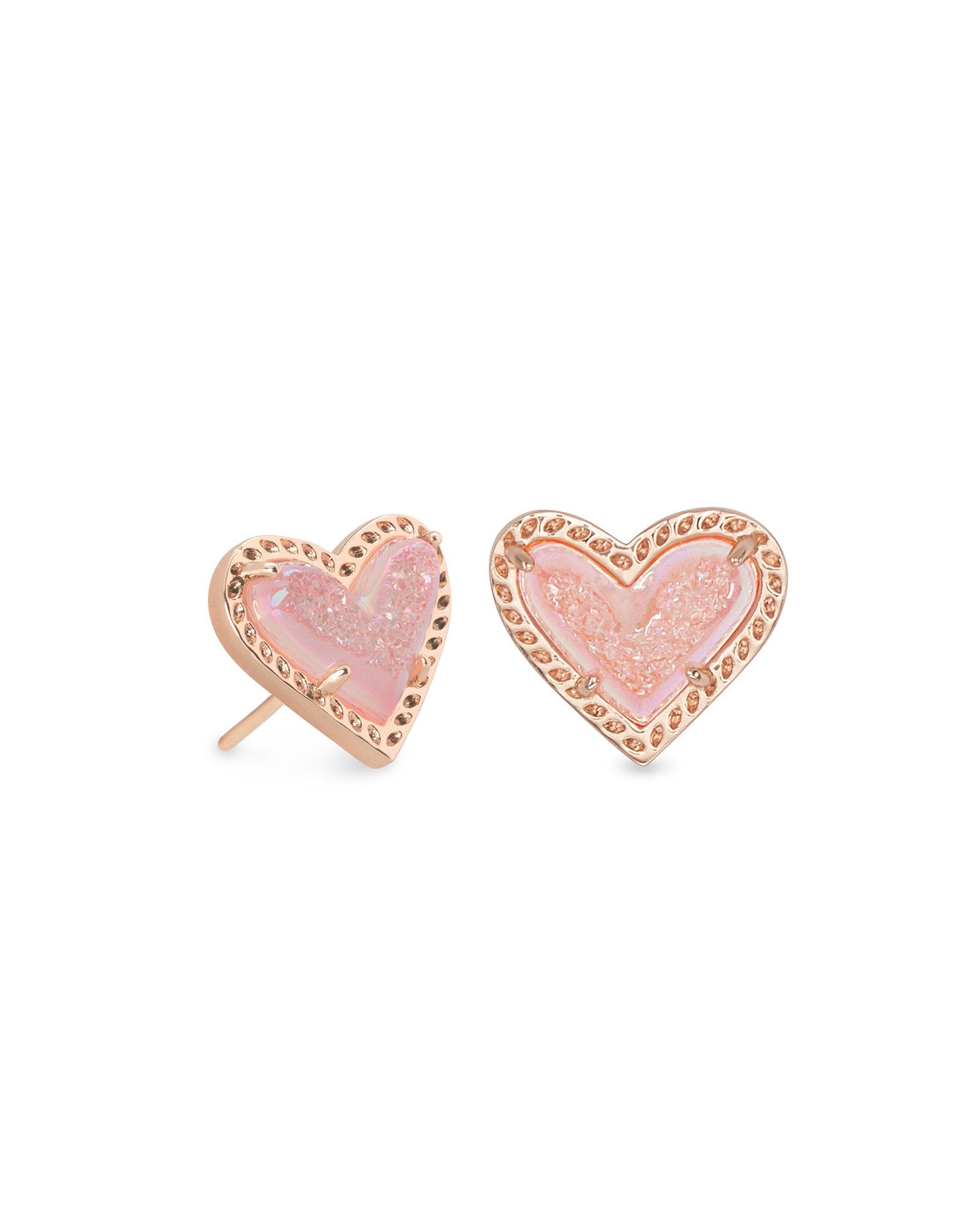 Ari Heart Drusy Stud Earrings - More Colors