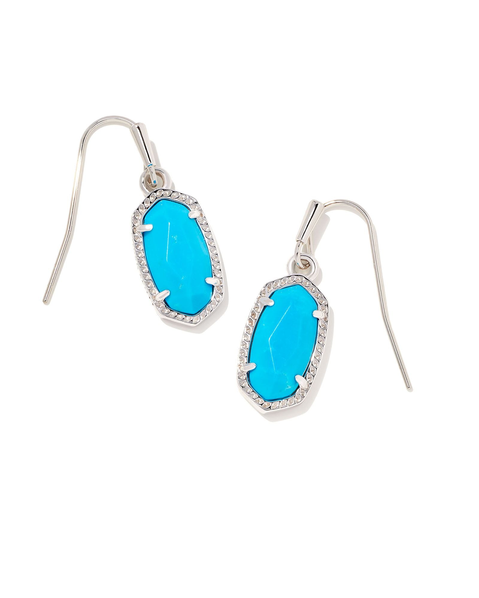 Lee Drop Earrings Bright Blue Magnesite