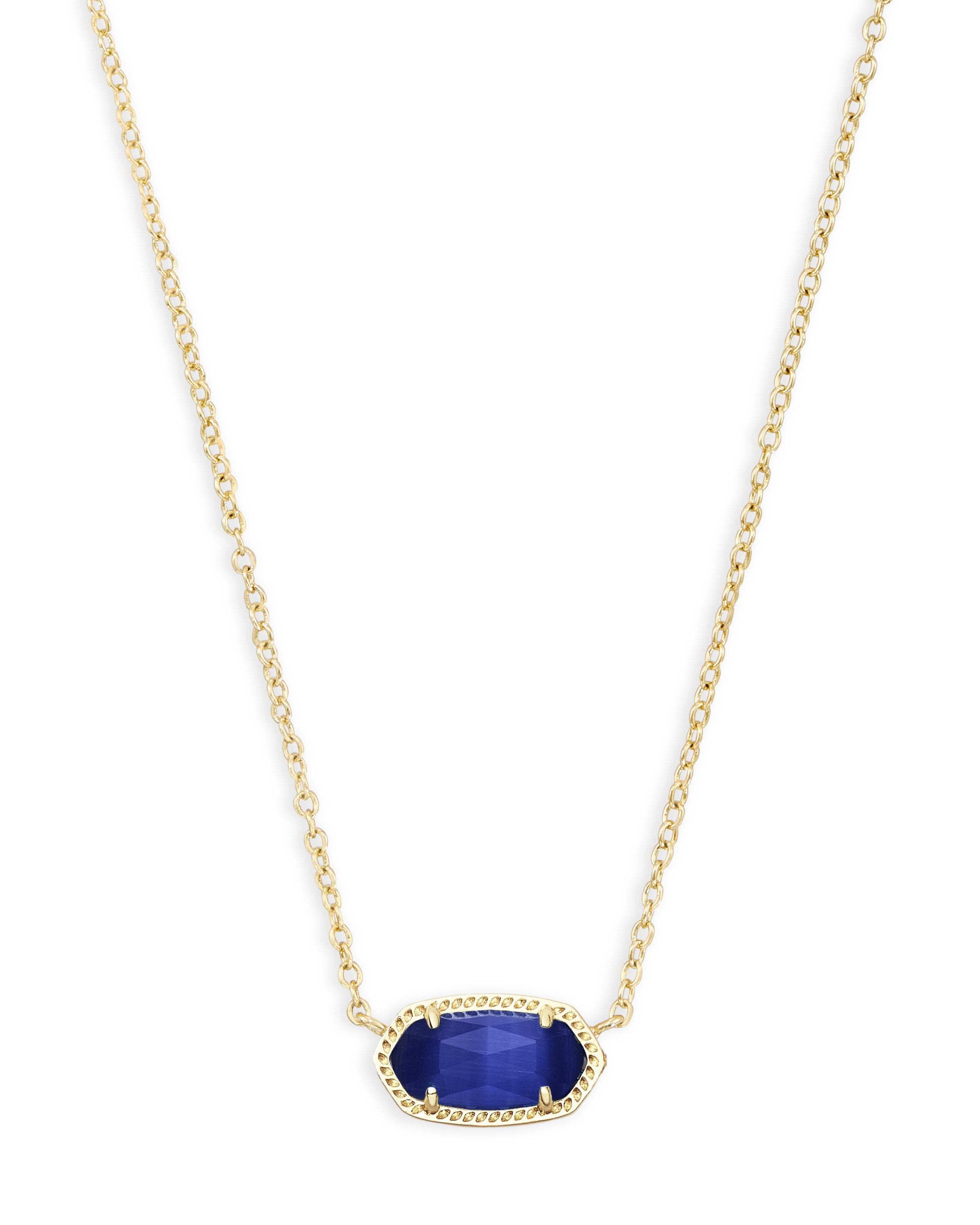 Elisa Pendant Necklace Cobalt Gold or Silver