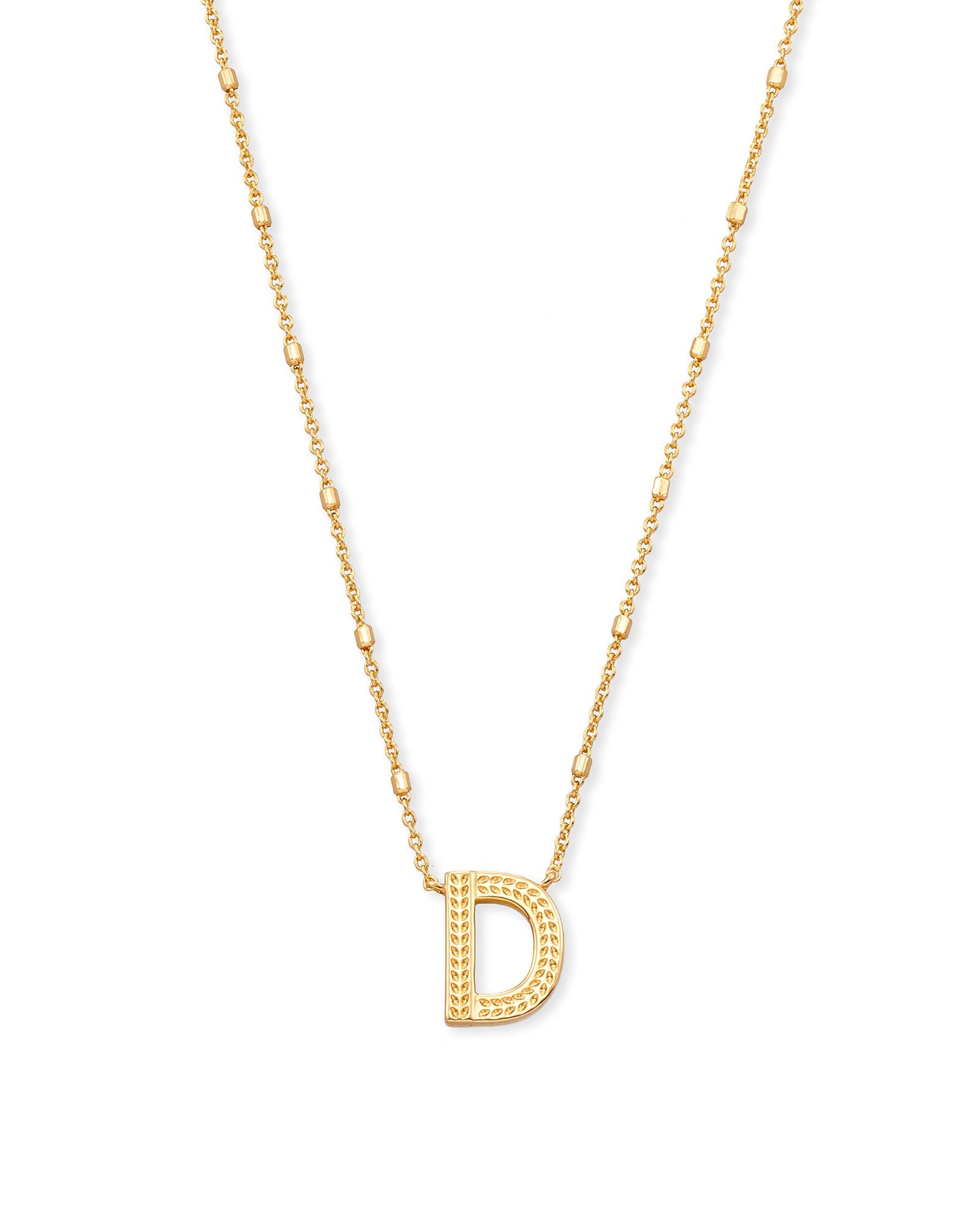 Letter Pendant Necklace in Gold