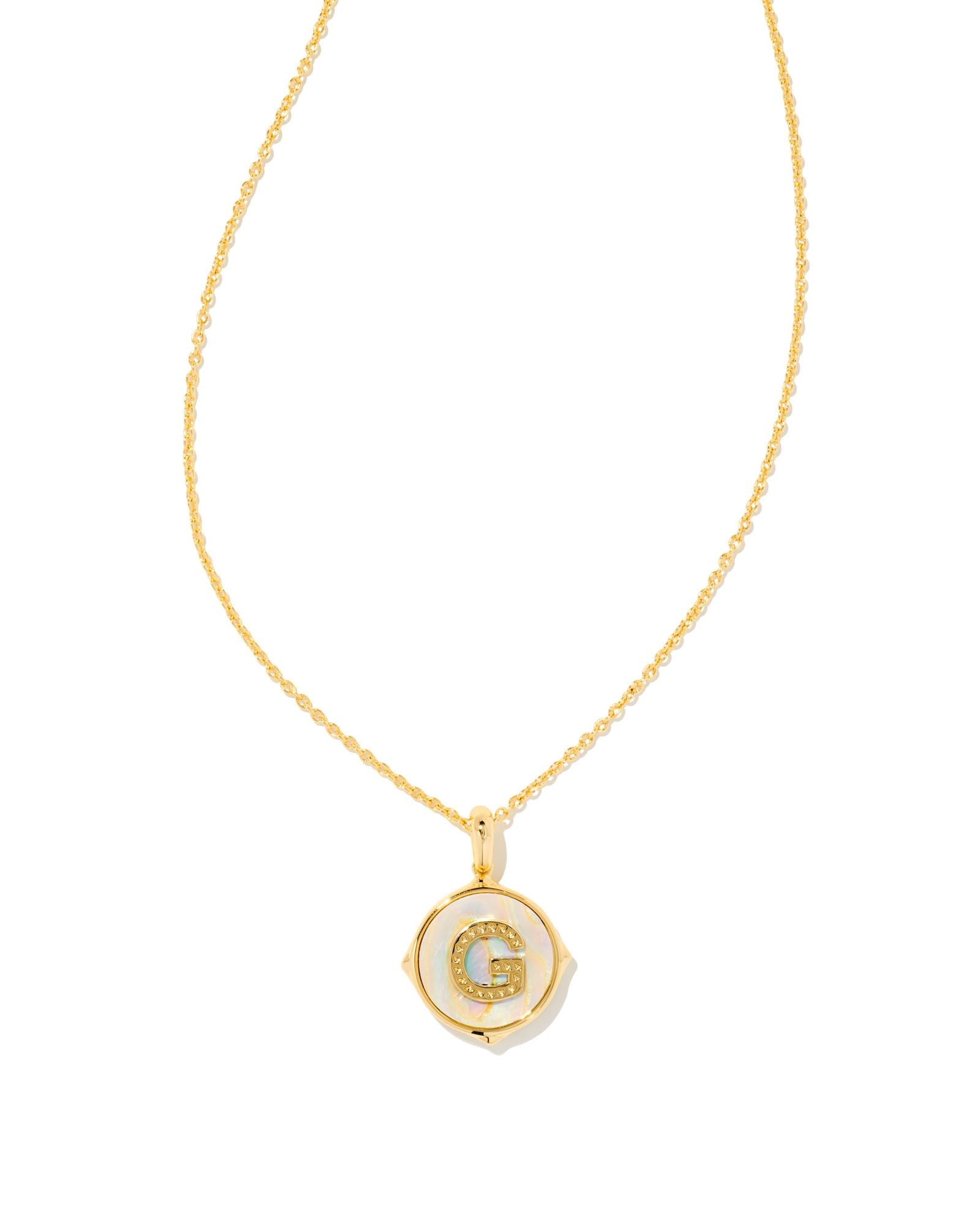Sale Letter G Disc Pendant Necklace