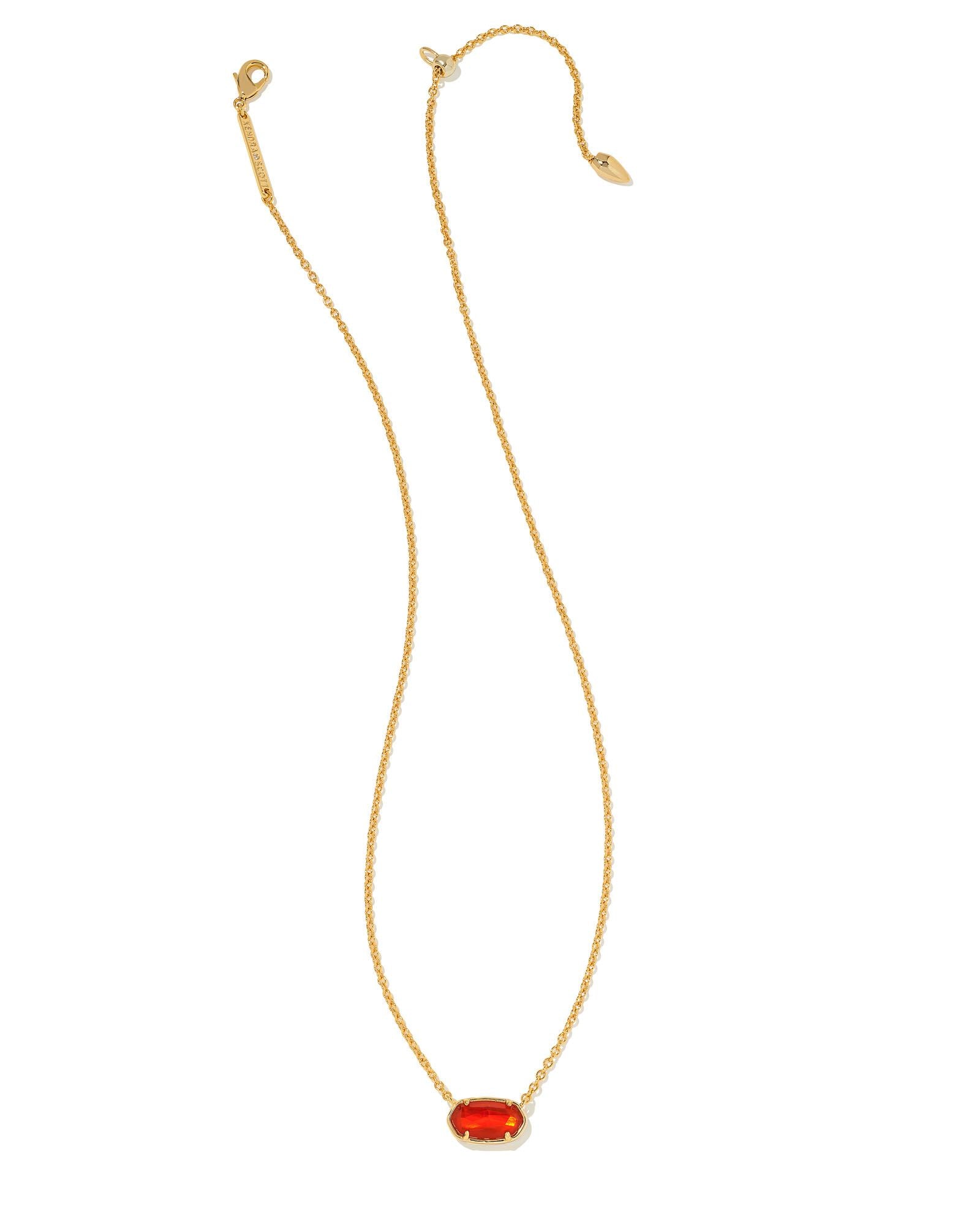 Grayson Short Pendant Necklace Red Illusion