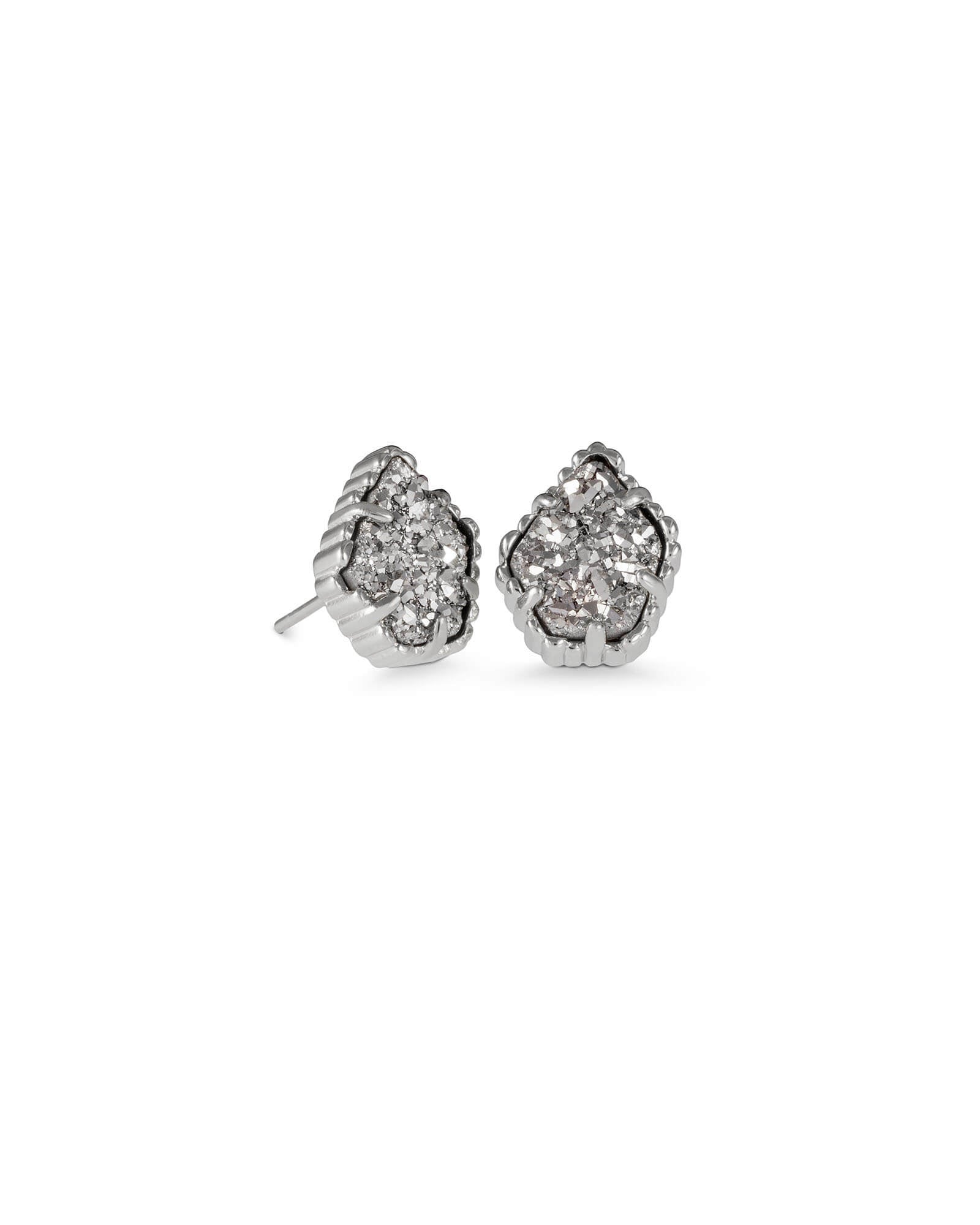 Tessa Earring Platinum Drusy