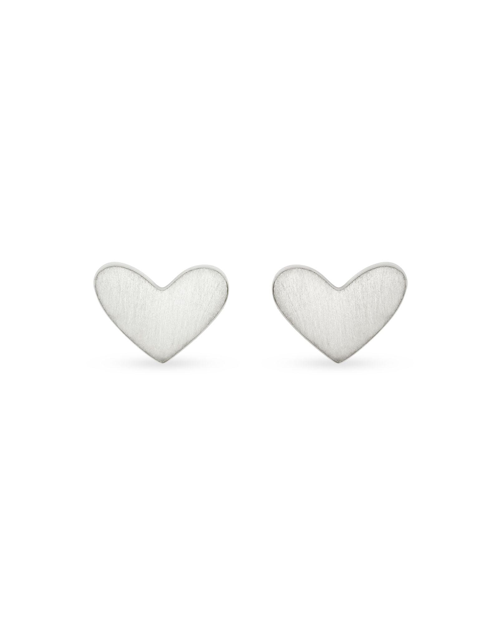 Sale Ari Heart Stud Earrings in Sterling Silver, 18K Gold or Rose Gold Vermeil