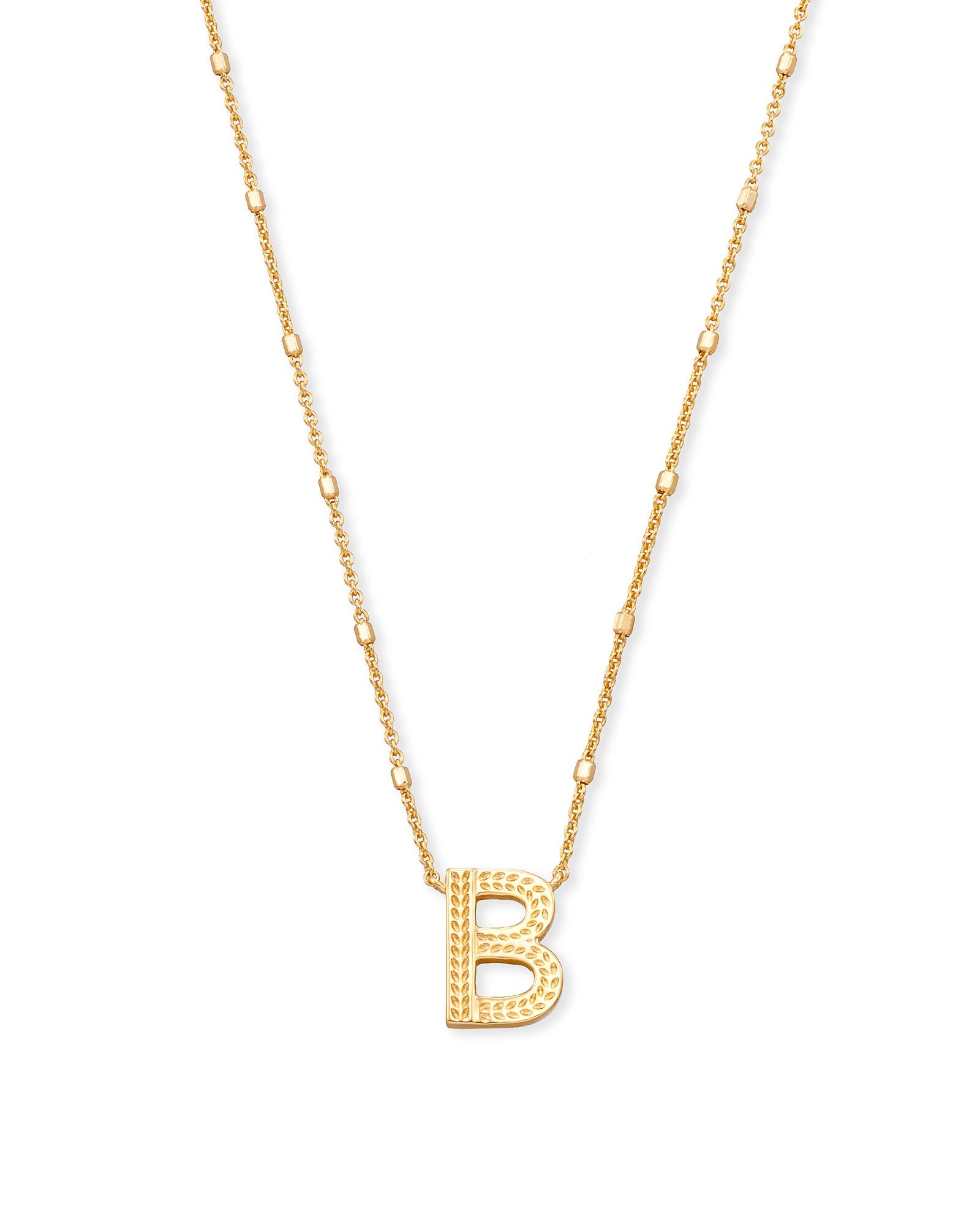Letter Pendant Necklace in Gold