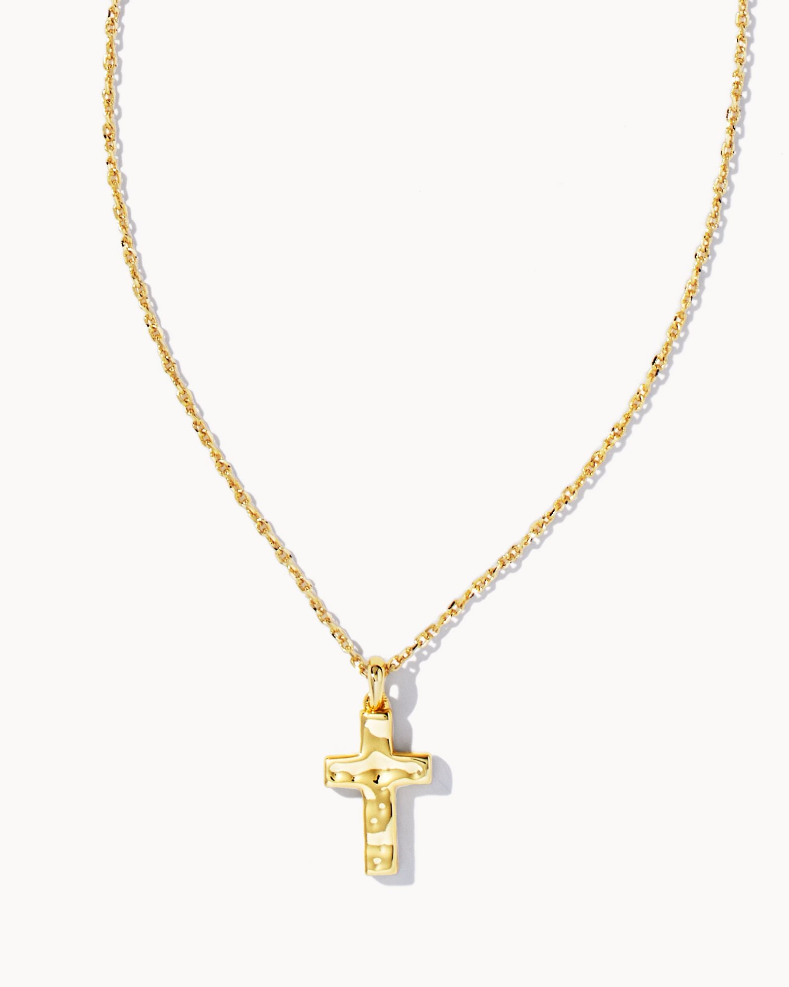 Cross Pendant Necklace Silver or Gold