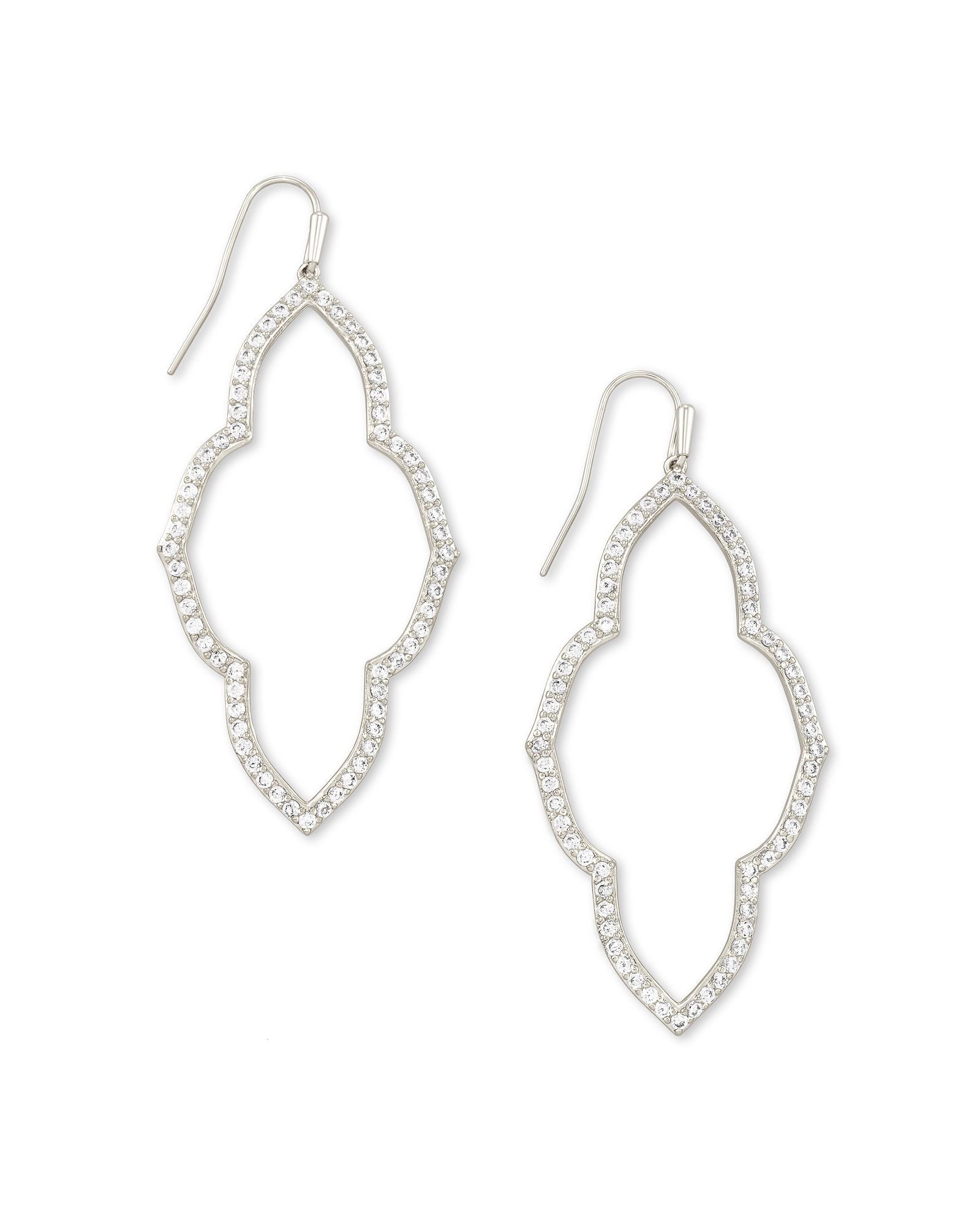 Abbie Open Frame Earring - Silver