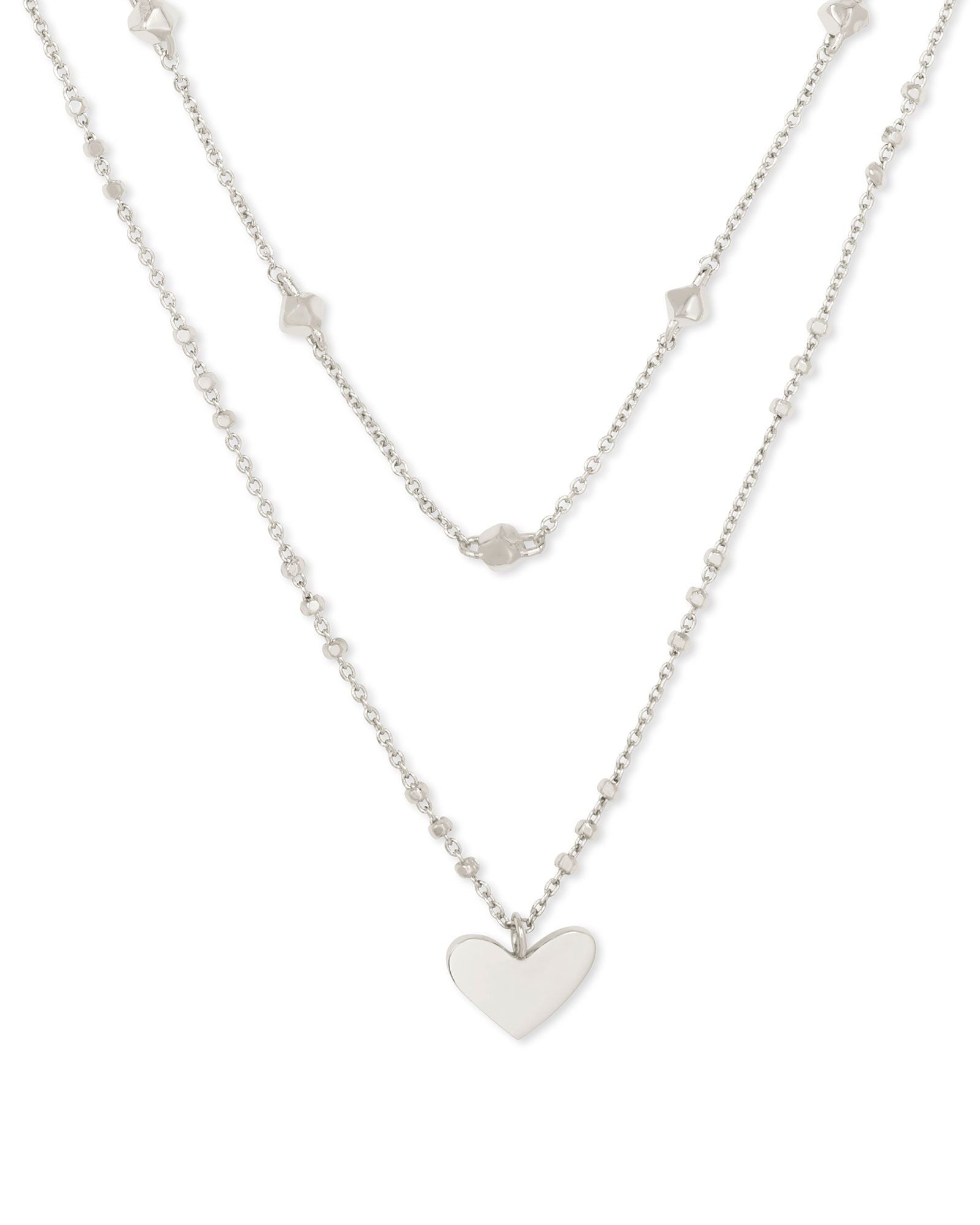 Ari Heart Multi Strand Necklace - more colors