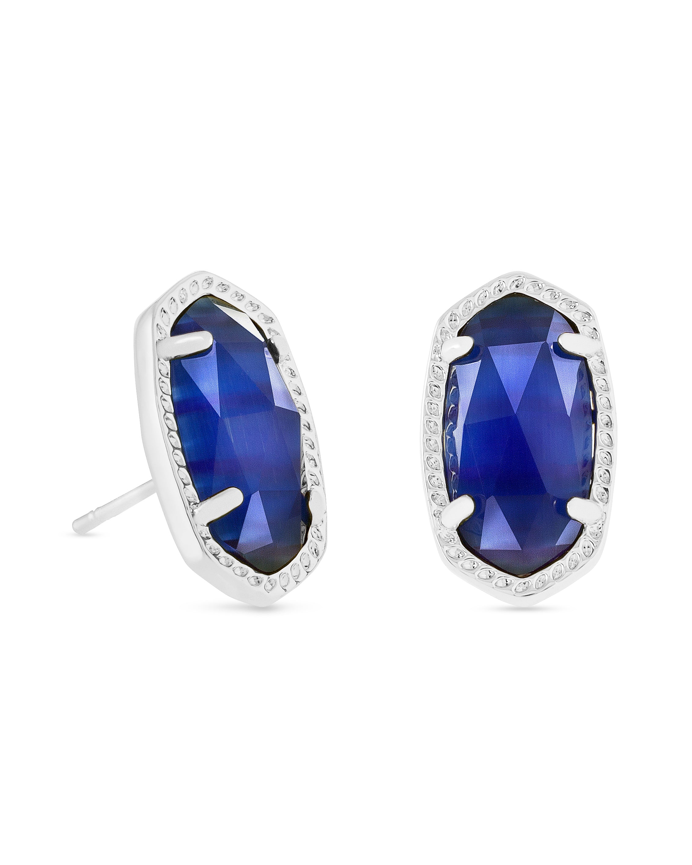Ellie Stud Earrings Cobalt Silver or Gold
