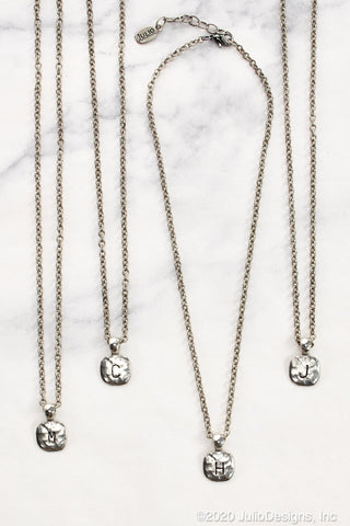 Julio Designs Jewelry - Necklaces Final Sale Silver Initial Necklace