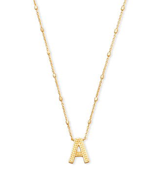 Kendra Scott Jewelry - Necklaces A Letter Pendant Necklace in Gold