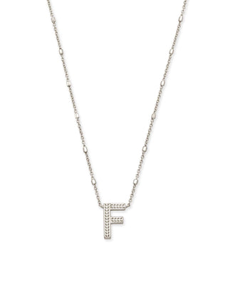 Kendra Scott Jewelry - Necklaces F Letter Pendant Necklace in Silver