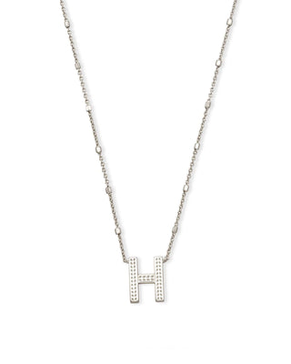 Kendra Scott Jewelry - Necklaces H Letter Pendant Necklace in Silver