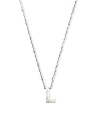 Kendra Scott Jewelry - Necklaces L Letter Pendant Necklace in Silver