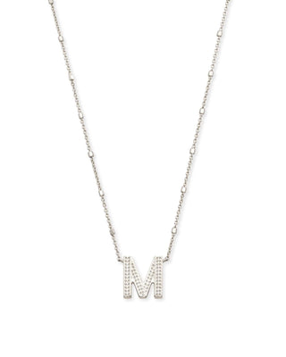 Kendra Scott Jewelry - Necklaces M Letter Pendant Necklace in Silver