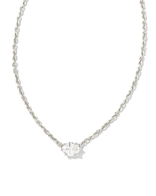 Kendra Scott Jewelry - Necklaces Silver Cailin White Crystal Pendant Necklace Gold or Silver