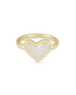 Kendra Scott Jewelry - Rings 6 Ari Heart Band Ring - Iridescent Drusy