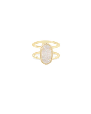 Kendra Scott Jewelry - Rings 6 Elyse Ring - Iridescent Drusy in Gold