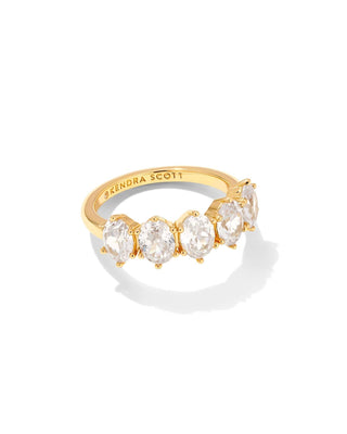 Kendra Scott Jewelry - Rings Gold / 5 Cailin White Crystal Band Ring Gold or Silver