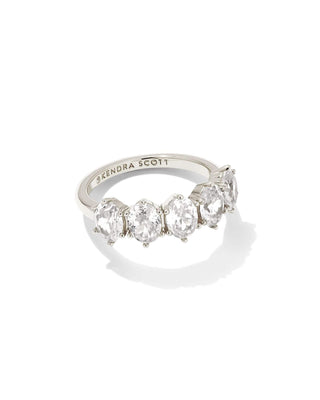 Kendra Scott Jewelry - Rings Silver / 5 Cailin White Crystal Band Ring Gold or Silver