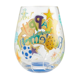 Lolita Glasses Home - Drinkware Lolita Stemless Wine Glass Happy Retirement Stemless