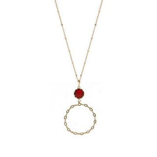Meghan Browne Style Jewelry - Necklaces Fan Ruby Necklace