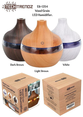 Trendz Mart Home Wood Grain LED Humidifier